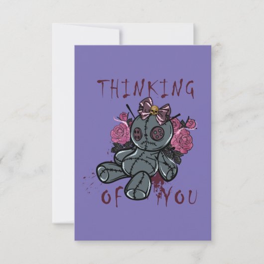 Drôle Halloween Voodoo Carte de poupée (Devant)