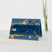 Drôle handyman Joyeux anniversaire papa carte de v (Recto)