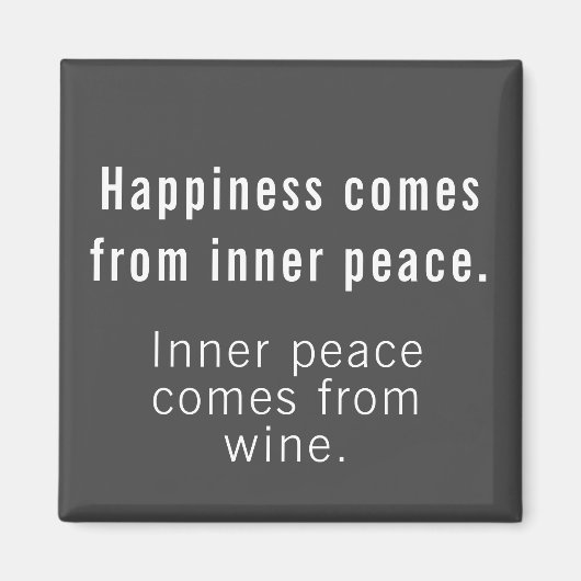 Drôle Happiness Définition Gris et blanc Aimant (Devant)