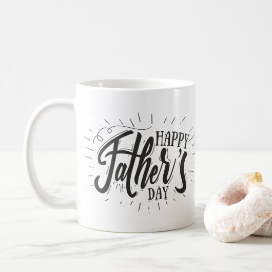 Drôle Happy Fête des pères café Mug (Avec donut)