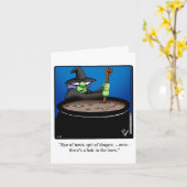 Drôle Happy Halloween Carte de voeux (Fleur jaune)