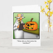 Drôle Happy Halloween Carte de voeux (Fleur jaune)