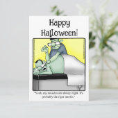 Drôle Happy Halloween Humour Carte de voeux (Debout devant)