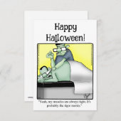 Drôle Happy Halloween Humour Carte de voeux (Devant / Derrière)
