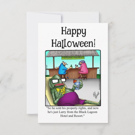 Drôle Happy Halloween Humour Carte de voeux (Devant)