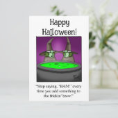 Drôle Happy Halloween Humour Carte de voeux (Debout devant)