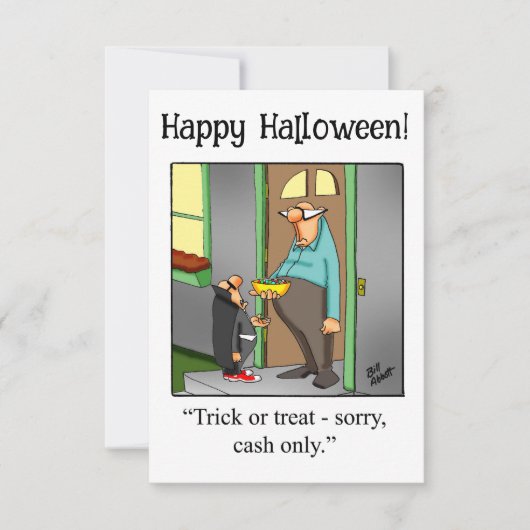Drôle Happy Halloween Humour Carte de voeux (Devant)