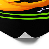 Drôle Happy Halloween Scary Poster Citrouille (Coin)