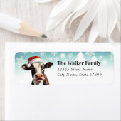 Drôle Highland Cow Adresse de retour Étiquettes (En situation)