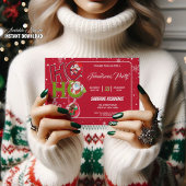Drôle HO HO Retro Christmas Party Invitation