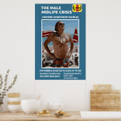 Drôle Homme Midlife Crisfts Poster (Cuisine)