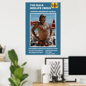 Drôle Homme Midlife Crisfts Poster (Bureau à domicile)