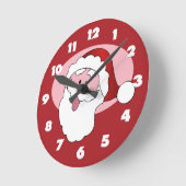 Drôle horloge murale Père Noël (Angle)
