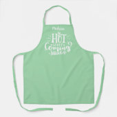 Drôle Hot Stuff Typographie Light Vert tablier (Recto)