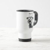 Drôle HUH ! Croquis de chien Travel Mug pour les a (Devant droit)