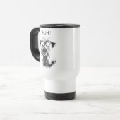 Drôle HUH ! Croquis de chien Travel Mug pour les a (Devant gauche)