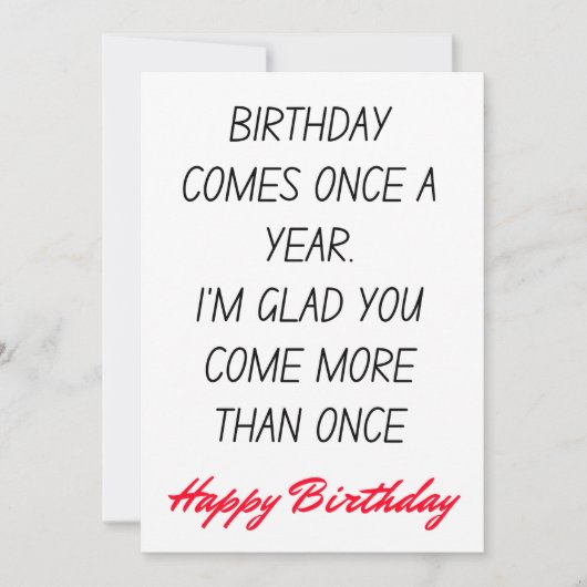 Drôle Humour Bonne Carte d'Anniversaire (Devant)