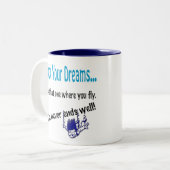 Drôle Humour Coffee Mug Cup Suivez vos rêves (Devant gauche)