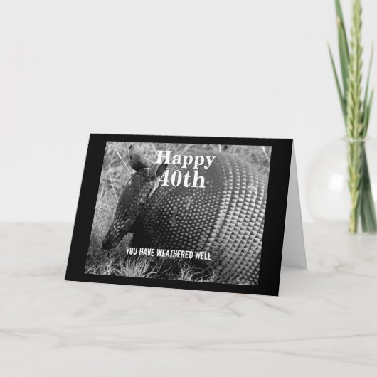 drôle humour de carte d'anniversaire armadillo (Devant)