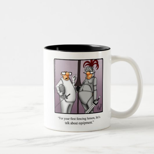 Drôle Humour d'escrime cadeau Mug (Droit)
