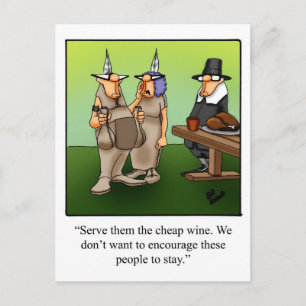 Drôle Humour vin pas cher Thanksgiving Carte posta