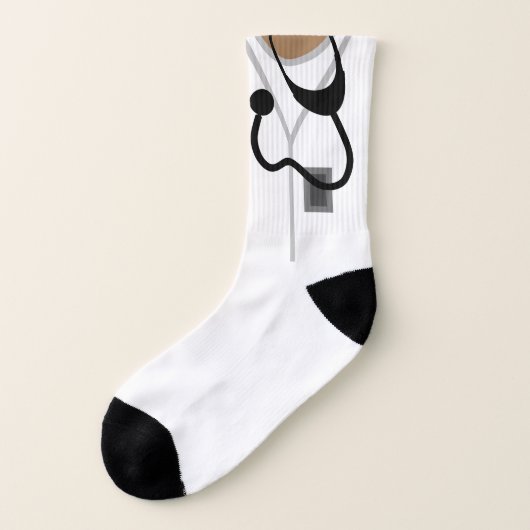 Drôle Infirmière Stethoscope Scrub Top Personnalis (Gauche - extérieur)