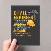 Drôle Ingénieur Civil Définition Invitation Acryli (In situ (ordinateur de poche))