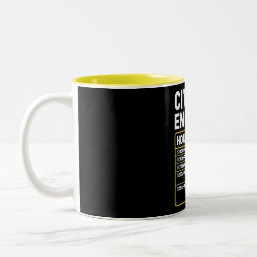 Drôle Ingénieur Civil Mug à deux tons (Gauche)