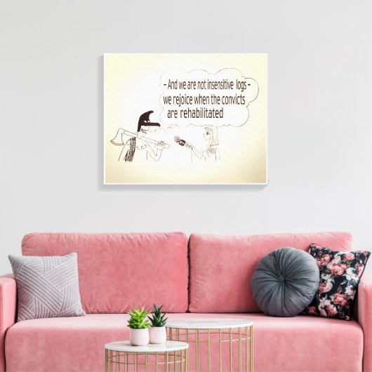 Drôle "Interview" Imprimer toile étirée (Insitu(Salon))