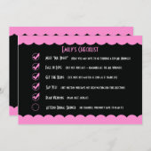 Drôle Invitation à la douche nuptiale — Drôle List (Devant / Derrière)