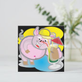 Drôle invitation de la fête du porc (Debout devant)