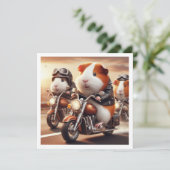 Drôle Invitation de porc de Guinée, anniversaire d (Debout devant)