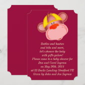 Drôle Invitation Singe. (Devant / Derrière)