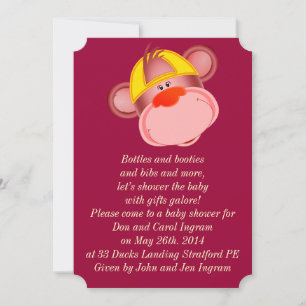 Drôle Invitation Singe.