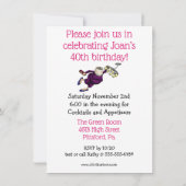 Drôle Invitations De Fête D'Anniversaire Pour Elle (Dos)