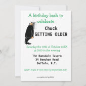 Drôle Invitations De Fête D'Anniversaire Pour Lui (Dos)