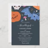 Drôle invitations de mariage Halloween (Devant)