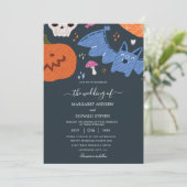 Drôle invitations de mariage Halloween (Debout devant)