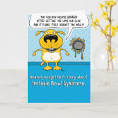 Drôle Irritable Bowl Syndrome Chien Carte d'annive (Fleur jaune)