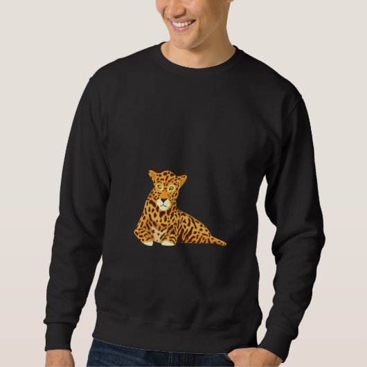 Drôle Jaguar Painting Pullover (Devant)