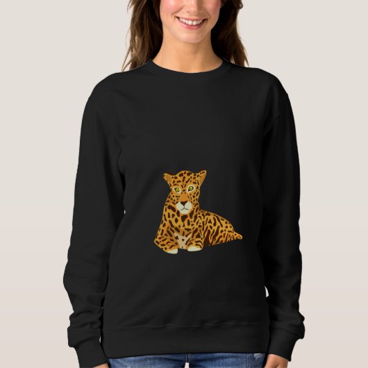 Drôle Jaguar Painting Pullover (Devant)