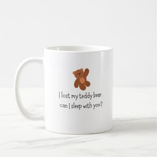 Drôle J'Ai Perdu Ma Teddy Bear Coffee Mug (Gauche)