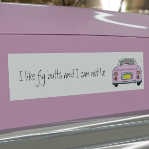 Drôle J'aime Pink Figaro voiture Sticker