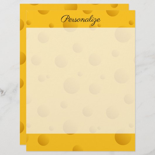 Drôle jaune fromage suisse texture écriture papier (Devant / Derrière)
