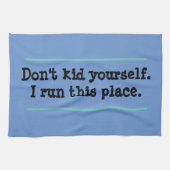 Drôle je dirige cet endroit Blue cuisine serviette (Horizontal)