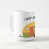 Drôle, Je Dors Autour De RV Latte Mug (Devant gauche)