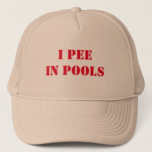 Drôle je pisse dans les piscines casquette de fête (Devant)