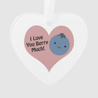Drôle Je T'Aime Berry Beaucoup mignon Kawaii Blueb