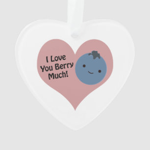 Drôle Je T'Aime Berry Beaucoup mignon Kawaii Blueb