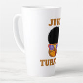 Drôle Jive Turquie Latte Mug (Angle gauche)